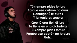 Anuel AA  Dictadura LetraLyrics [upl. by Mchale]