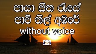 Paya Seetha Raye Karaoke without voice පායා සීත රැයේ [upl. by Ogaitnas]