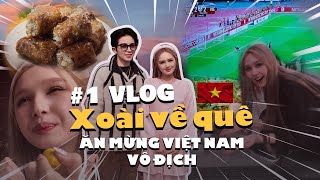 Vlog 1  ĐÓN NĂM MỚI CÙNG XOÀI VÀ GIA ĐÌNH TẠI THÁI BÌNH amp ĂN MỪNG ĐỘI TUYỂN VIỆT NAM VÔ ĐỊCH 🏆 [upl. by Holden329]