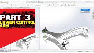 MacPherson strut suspension  Part 3  Lower arm modelling  Solidworks 2019 [upl. by Stromberg278]