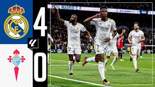 Real Madrid 40 RC Celta  HIGHLIGHTS  LaLiga 202324 [upl. by Ahsasal]