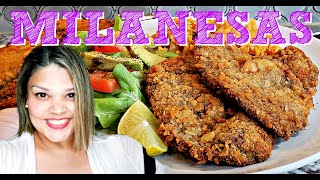 How To Make Crunchy Milanesa  Breaded Thin Beef Cutlets Recipe  4K Cooking Videos [upl. by Billen55]