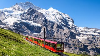 Jungfraubahn Train Ride from Grindelwald to Jungfraujoch  Switzerland [upl. by Jollanta]