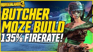 NEW MOZE BUILD Insane Fire Rate amp Damage  Borderlands 3 Level 72 Butcher Moze Build [upl. by Lazor]