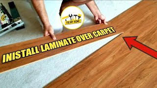 DIY  How to install amp should you Install laminate over carpet [upl. by Nylarat975]