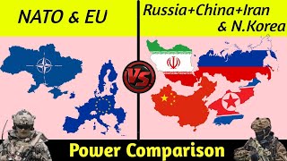 Nato EU vs Russia China Iran and North Korea military power 2022  US alliance vs Russia alliance [upl. by Acissej]