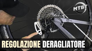 Come regolare il cambio deragliatore posteriore SRAM Eagle  MTBT [upl. by Aristotle425]