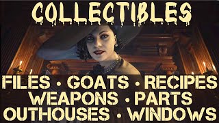 Resident Evil 8 Village All Collectible Locations Goats Files Outhouses Recipes Gun Parts etc [upl. by Kowtko]