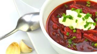 Vegetarian Borscht Борщ  Authentic Russian Beet Soup Recipe [upl. by Armand712]