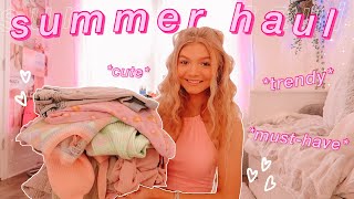 SUMMER TRYON CLOTHING HAUL 2021 pinterest inspired summer essentials trendy [upl. by Bollay83]