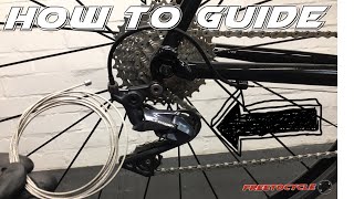 Shimano Rear Derailleur Shift Cable Change  How To Guide [upl. by Eseekram]