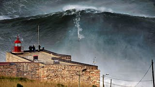 Garrett Mcnamara Rides the Biggest Wave of All Time in Nazaré [upl. by Yves]