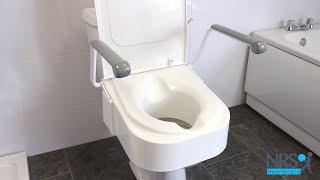 Raised Toilet Seat with Armrests Review [upl. by Nywroc]