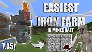 Most easy and smallest IRON FARM in MINECRAFT [upl. by Ehcadroj714]