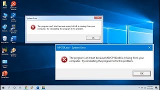 How to Fix MSVCP140dll Missing in Windows 10 2020 [upl. by Mount]