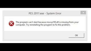 How to fix d3dx943dll and msvcp100dll errors on PES 2017 and other applications [upl. by Dugas]