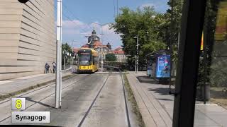 Straßenbahn Dresden 2020 Linie 8 [upl. by Nnagem]