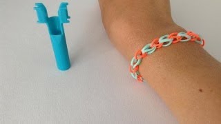 Rainbow loom Nederlands basis armbandje op de mini loom [upl. by Lerej]