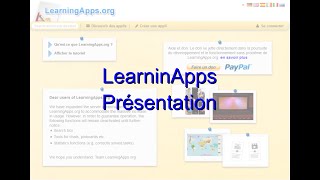 LearningApps  01  Présentation [upl. by Anyel155]