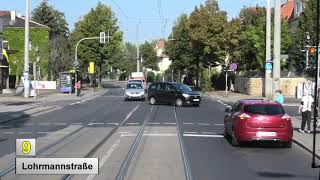 Straßenbahn Dresden 2020 Linie 9 [upl. by Joycelin221]