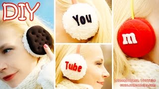 DIY Earmuffs – How To Make Oreo MampMs and YouTube Earmuffs [upl. by Esilrahc318]