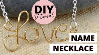 How to Make a Wire Name Necklace  by Michele Baratta [upl. by Bilak]