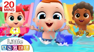 5 Little Babies Playing at the Waterpark  Little Angel Nursery Rhymes [upl. by Nixie]