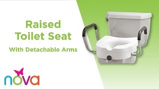 Raised Toilet Seat with Detachable Arms  Features and How To Assemble [upl. by Elvira]