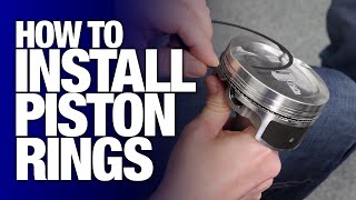 How to Install Piston Rings  Engine Building 101 [upl. by Ellemaj]