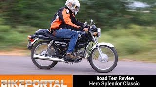 Hero Splendor Pro Classic Test Ride Review  Bikeportal [upl. by Anayad230]