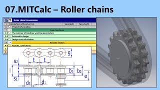 Roller Chain Calculation and Design MITCalc07 [upl. by Oys]