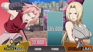 Sakura vs Tsunade POWER LEVELS 😍 Naruto Power Levels [upl. by Corneille]