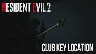 Resident Evil 2 Remake  Green Club Key Location [upl. by Ticknor114]