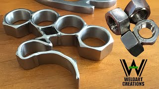 Homemade Knuckle Duster MADE OUT OF NUTS ONLY Brass Knuckles DIY [upl. by Weston]