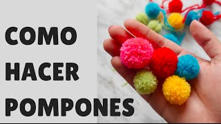 DIY Como Hacer Pompones Facil  OneThousandLooks [upl. by Milford]