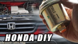 HOW TO HONDA CRV FUEL FILTER REPLACEMENT [upl. by Donnelly]