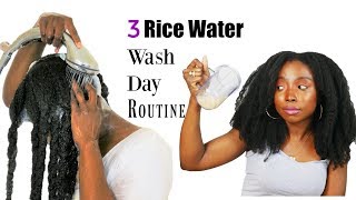 3 Rice water Fast Hair Growth Wash Day Routine  Natural Hair  Yao Women Secret [upl. by Anined]