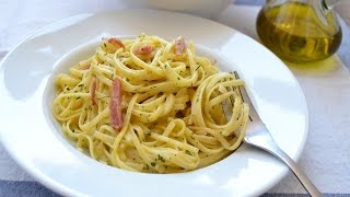 Pasta Carbonara  Easy Tagliatelle Carbonara Recipe [upl. by Anstice]