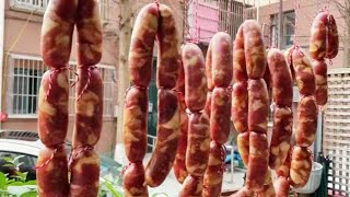 怎么灌香肠 自制腊肠教程 How to Make Chinese Sausage [upl. by Nerte]