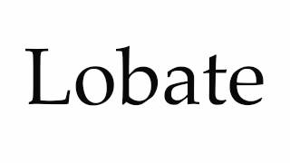 How to Pronounce Lobate [upl. by Hartill]