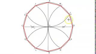Dodecagono data la circonferenza [upl. by Banerjee]