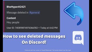 How to see deleted messages on discord [upl. by Drofhsa]