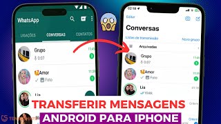 SEM RESETAR Transferir Conversas do WHATSAPP Android para iPhone [upl. by Rosanna]