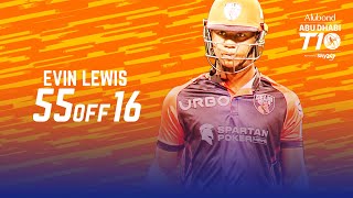 Evin Lewis I 55 off 16 balls I Day 2 I Delhi Bulls I Abu Dhabi T10 I Season 4 [upl. by Etteniotnna333]