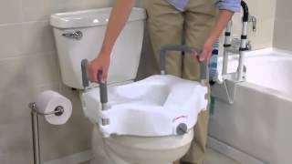 How To Use Your 2in1 Locking Raised Toilet Seat [upl. by Aronaele952]