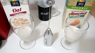 Oat Milk vs Almond Milk part 2 Frothing Test [upl. by Portwin]