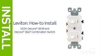 How to Install a Combination Device with Two Single Pole Switches  Leviton [upl. by Ahsinut863]