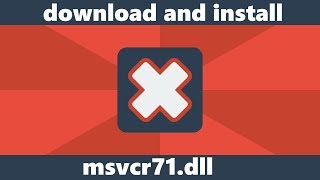 Download msvcr71dll for Windows 10 81 and Windows 7 [upl. by Engedus]