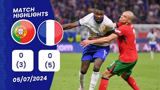 Portugal vs France 00 35 Highlights  EURO 2024 [upl. by Erastus]