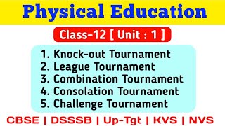 What is Knockout Tournament League Tournament Combination Tournament Physical Education Class12 [upl. by Gujral]